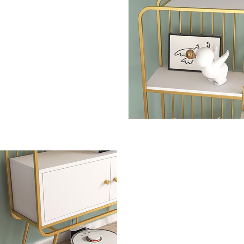 Open Back Standard Bookshelf Metal Bookcase with Shelves for Study Room