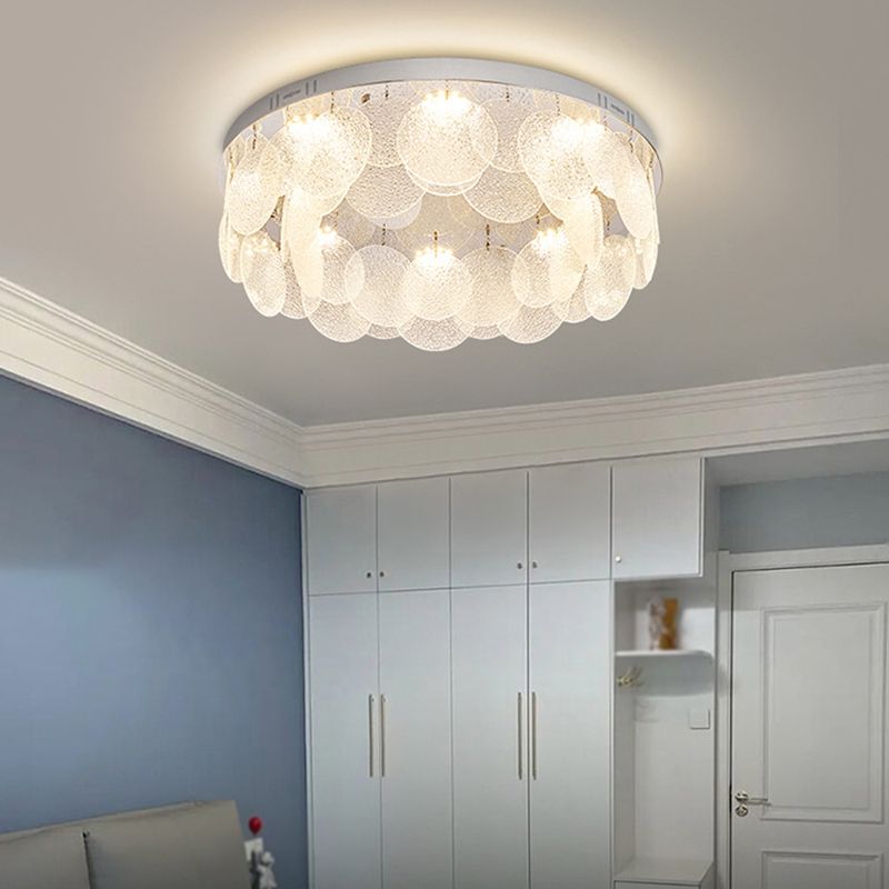 Silver Modernism Flush Mount Lighting LED Ceiling Light for Bedroom