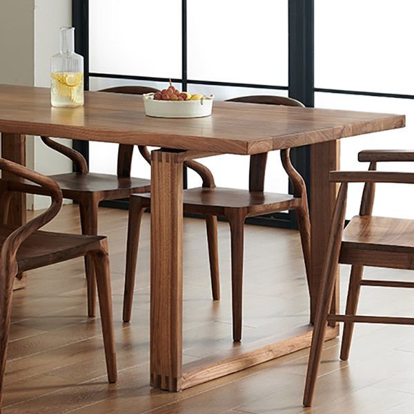 Dining Room Rectangle Dinner Table Traditional Solid Wood Dining Table