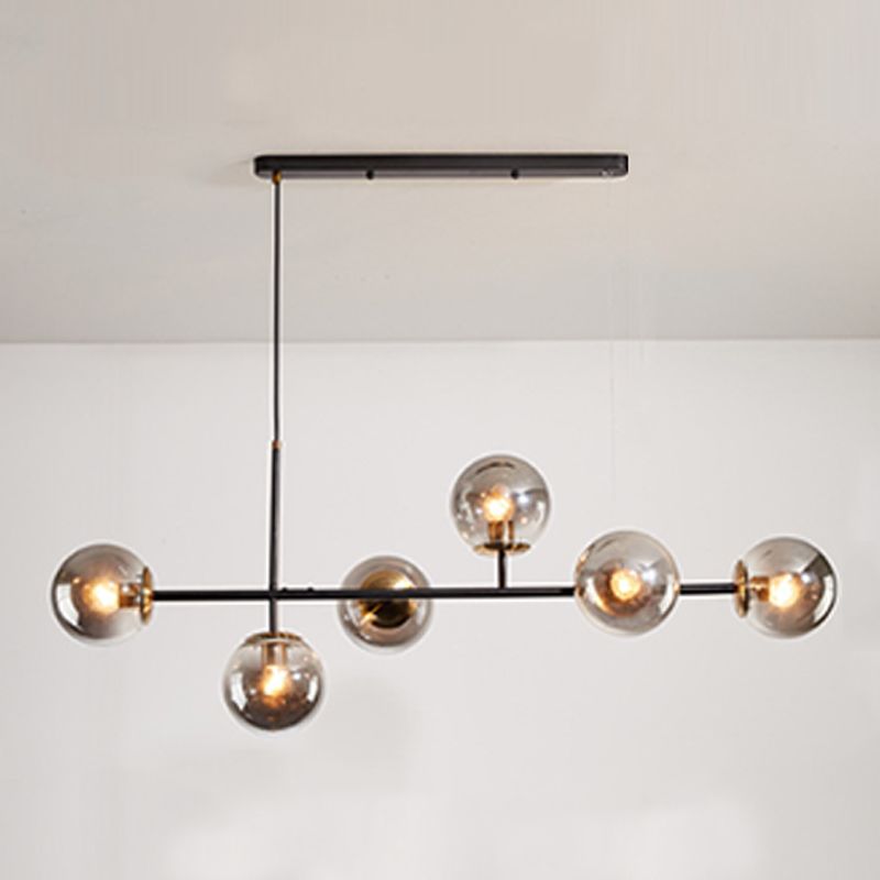 Modern Island Lighting Fixture Glass Hanging Light for Dining Room