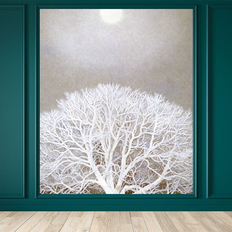 Stain Protection Tree Mural Decal Non-Woven Material Modern Wall Decor for Kitchen