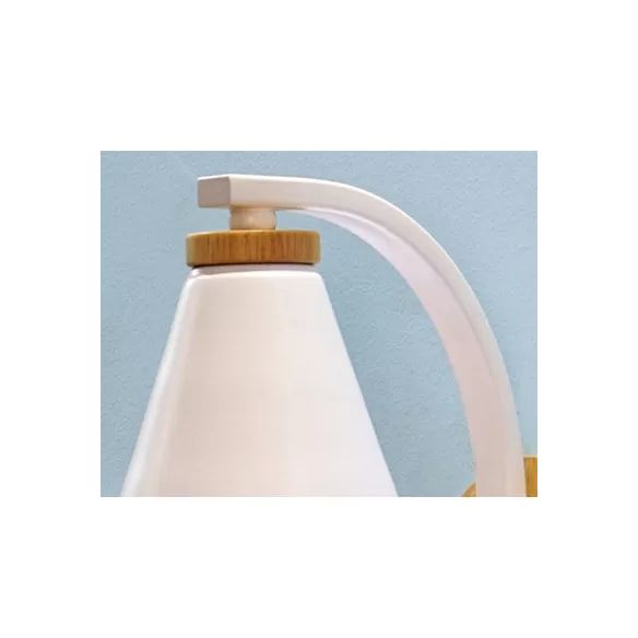 Funnel Shade Wall Light con Little Kid Deco 1 Testa adorabile Sconce da parete in metallo per camera da letto per bambini
