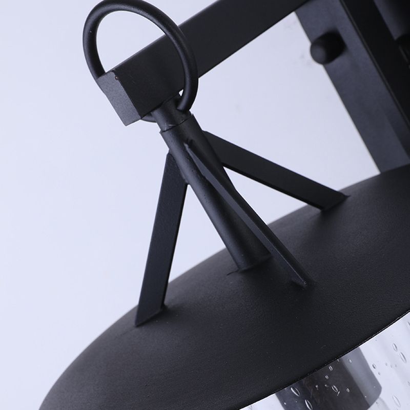 Black Industrial Sconce Light Fixtures Wrought Iron Wall Lamp Sconce for Garden