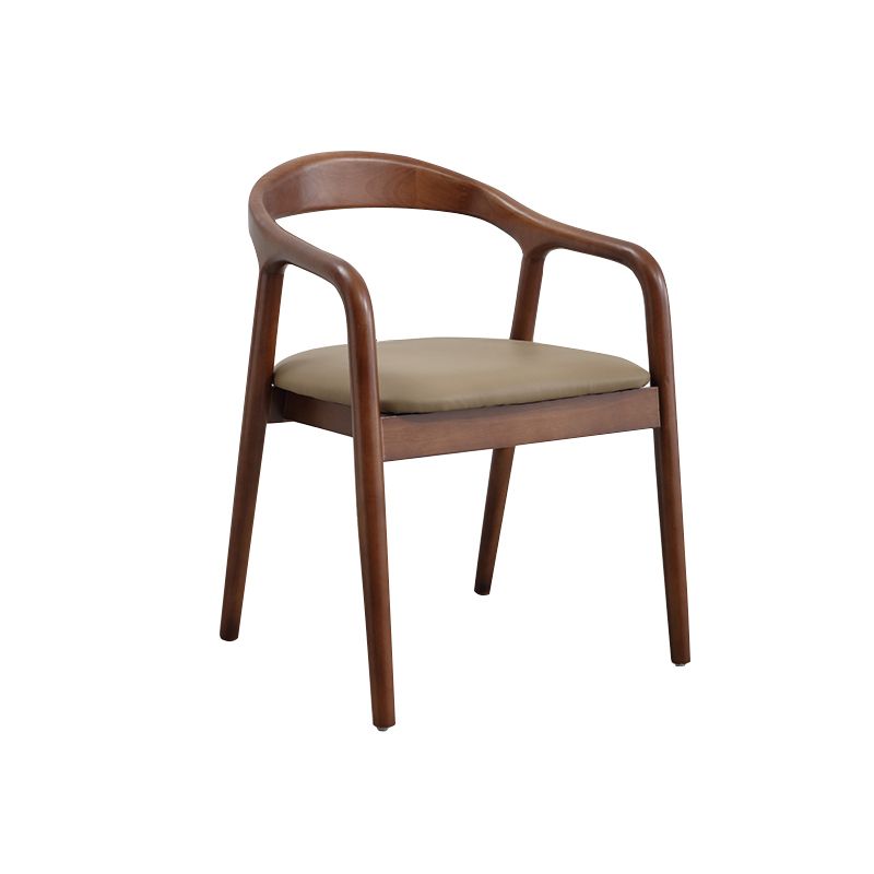 Silla de madera maciza de estilo tradicional, sillas de comedor de cocina con brazo trasero abierto