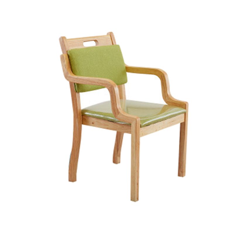 Chaise d'appoint de salle à manger en bois de cuisine contemporaine, chaise d'appoint de salle à manger à dossier ouvert
