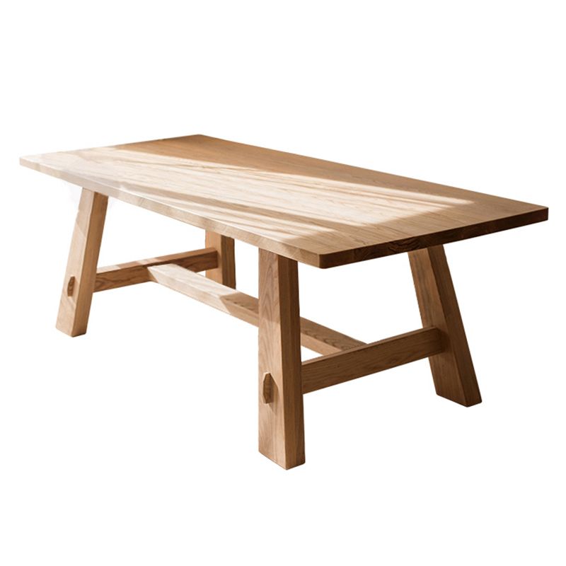 Natural Solid Wood Dining Room Table Contemporary Dinner Room Kitchen Table