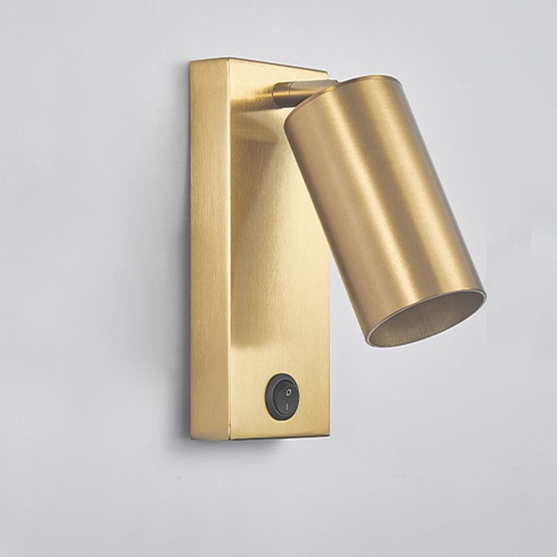 Modern Pivoting Wall Sconce Cylinder Reading Wall Light for Bedroom