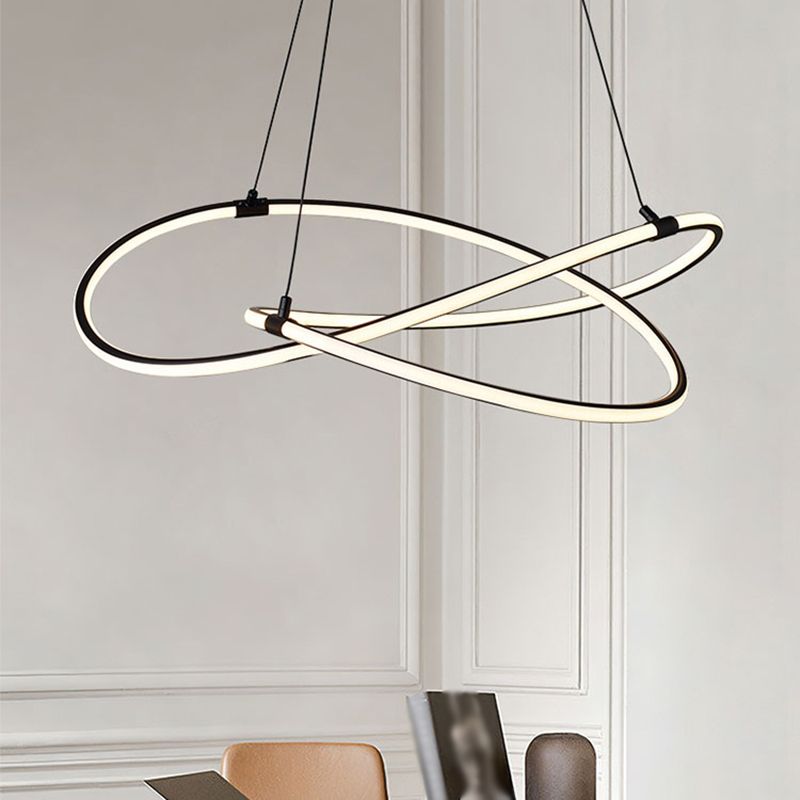 Modern Style Twist Shape Pendant Chandelier Metal 1 Light Chandelier Light