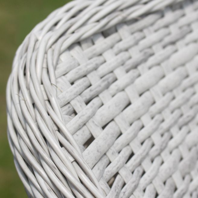 Light Gray Boho Dining Table Set 1/3/5/7 Pcs Rattan Dining Set