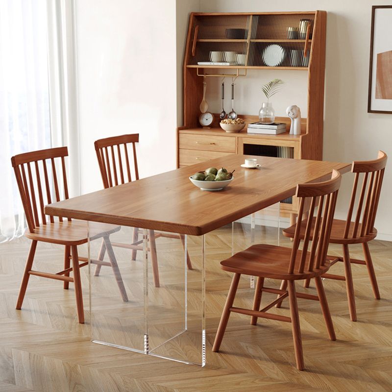 Modern 1/2/5 Pieces Dining Set Rectangle Wood Dining Table for kitchen