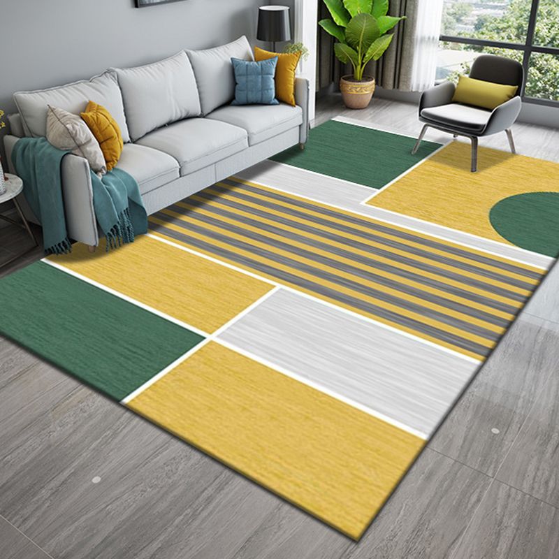 Orange Moderner Teppich Polyester Muster Innenteppich Färbung widerstandsfähiger Teppich für Wohnkultur