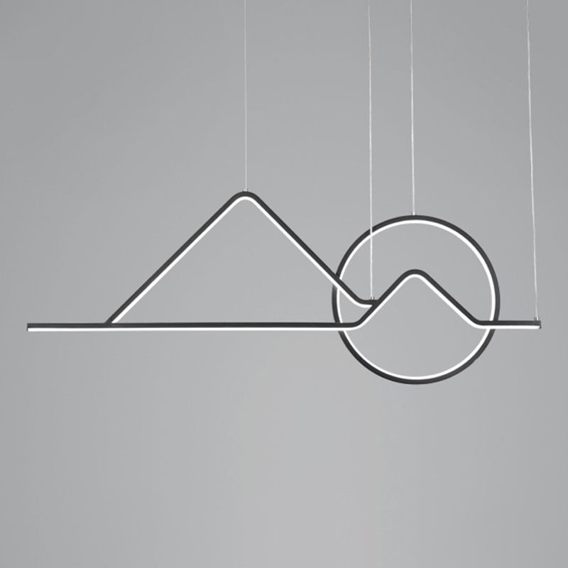 Geometric Island Lighting Modern Lighting Chandelier Metal 3 Light Island Lamps