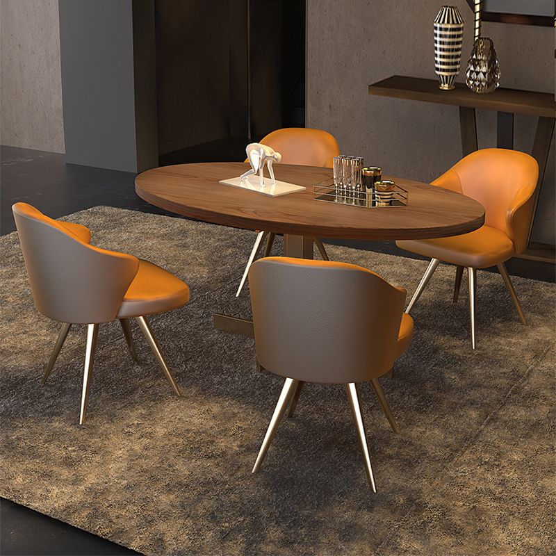 Chaise de salle à manger en métal de style contemporain, chaise latérale à oreilles pour cuisine