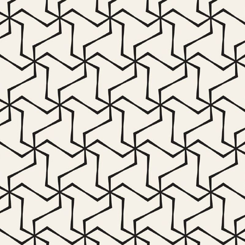 Seamless Windmill Wallpaper Mural Black and White Simplicity Wall Covering for Home