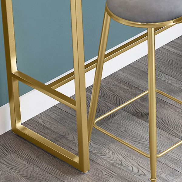 Glam Faux Marble Bar Set 1/2/4 Pieces Rectangle Counter Table Set for Indoor