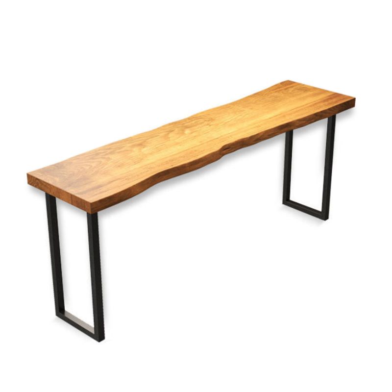 Industrial Rectangle Pub Table Set 1/2/5 Pieces Wooden Bar Table with Backless Stools