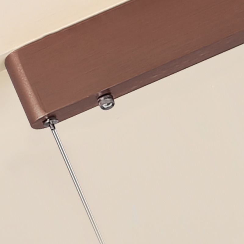 Modern Metal Island Lamps Linear 2-Head Restaurant Pendant Lights with Acrylic Shade