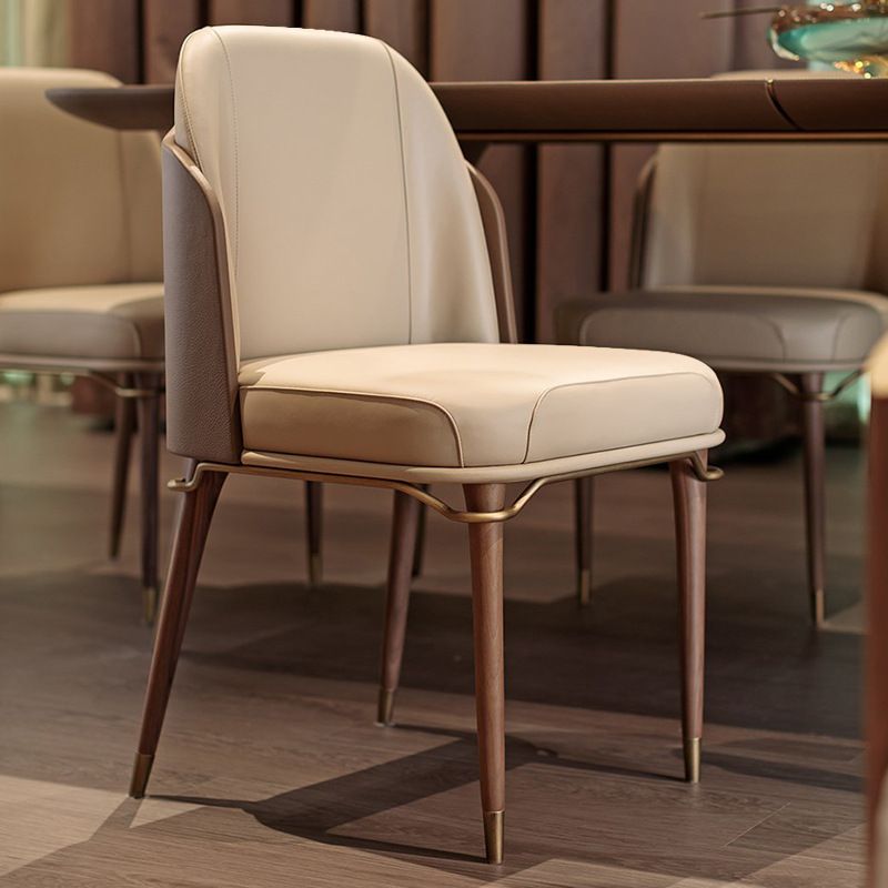 Contemporary Style Microfiber Leather Chair Parsons Dining Chair for Home