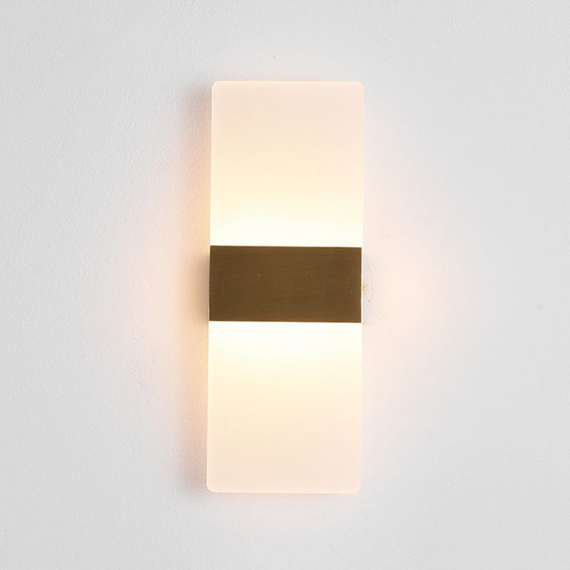 2-Light Wall Sconce Light Modern Metal Wall Sconce Lighting in Gold