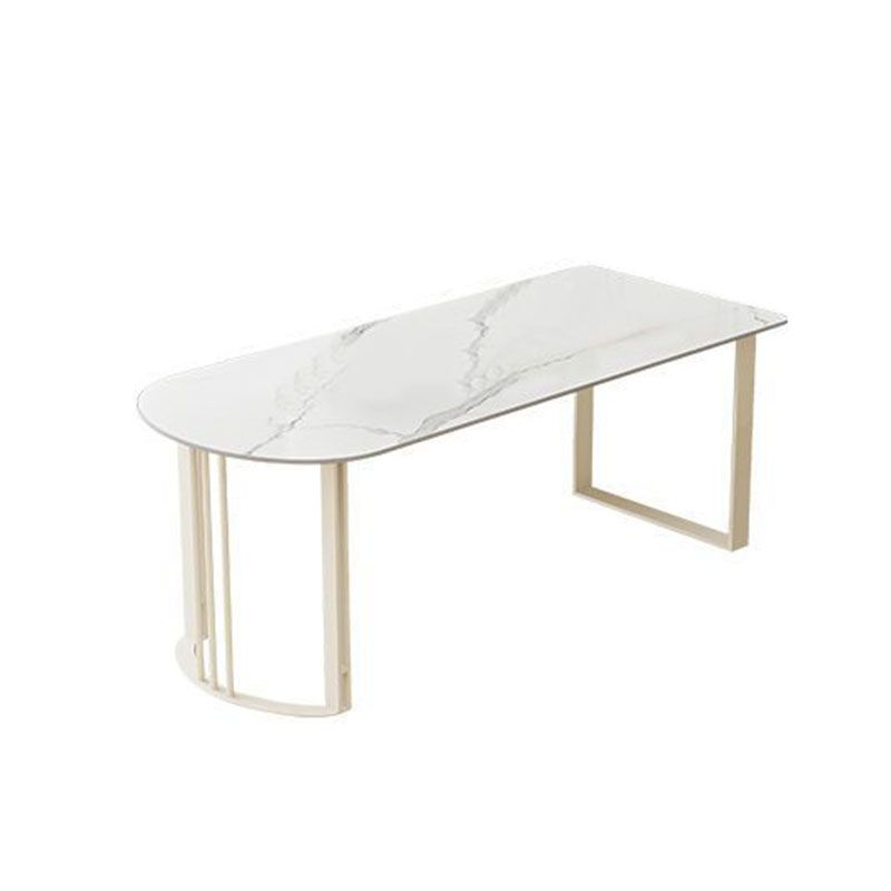 Contemporary Dining Room Dinner Table 4 Legs Stone Dining Table