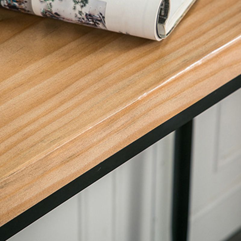 Industrial Style Bar Table Set 1/2/3 Pieces Rectangle Bar Table with High Stools