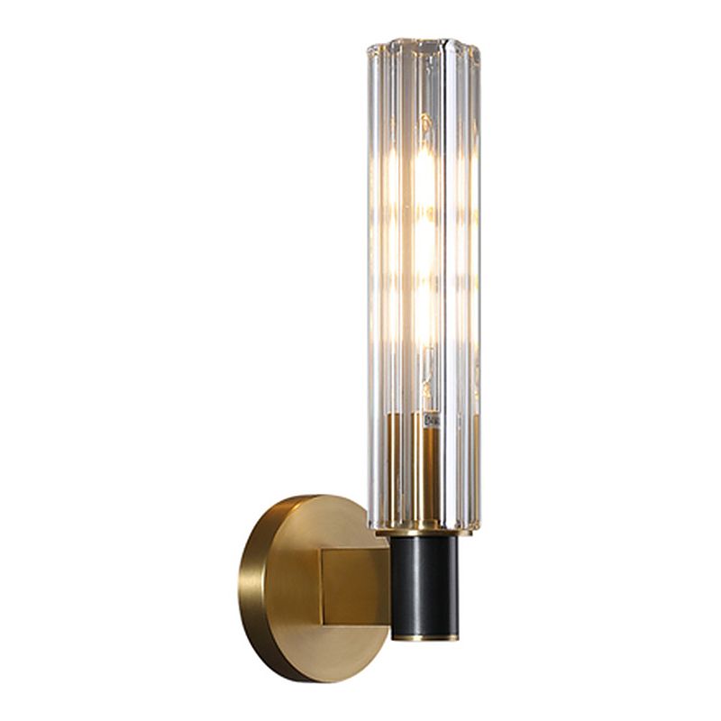 Ultra-modern Cylinder Wall Mount Lighting Clear Glass Wall Mounted Light Fixture for Living Room