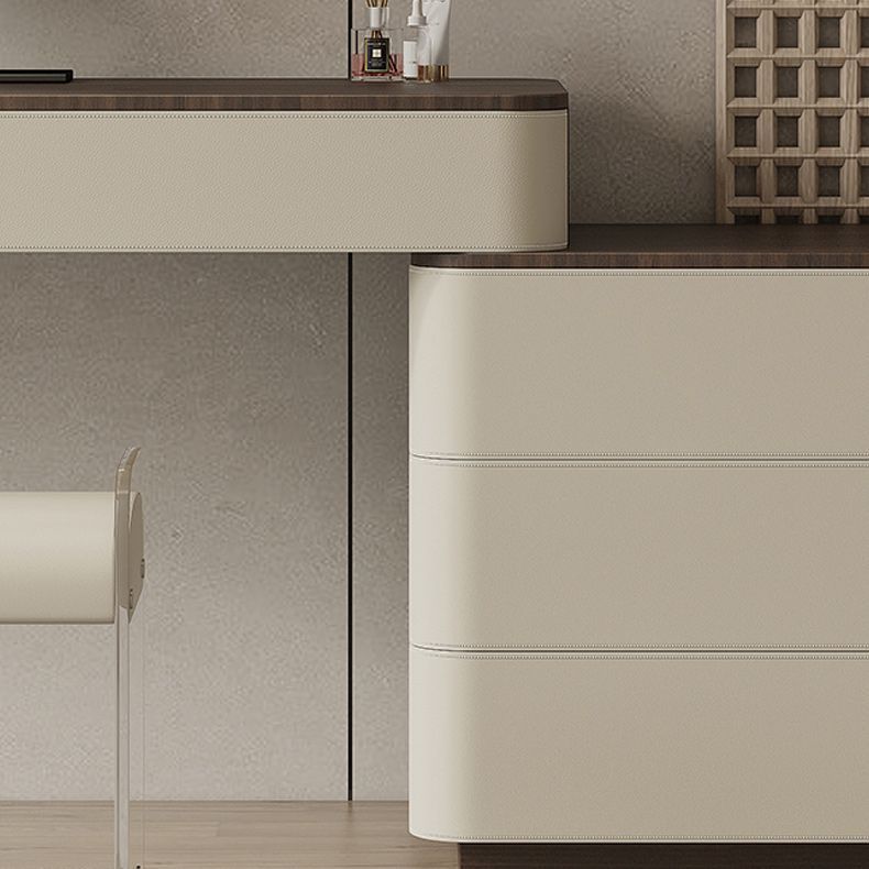 Contemporary Wood Makeup Vanity Table Dresser With Storage 8 Drawers for Bedroom