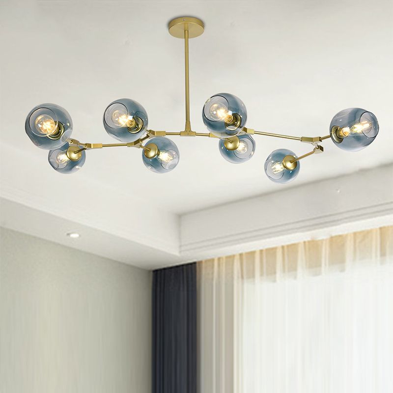 Nordic Modo Glass Chandelier Living Room Adjustable Hanging Light Fixture