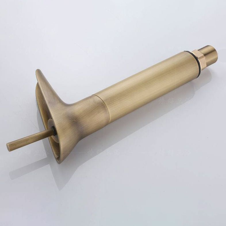 Circular Farmhouse Vessel Faucet Brass Lever Handle Bathroom Faucet