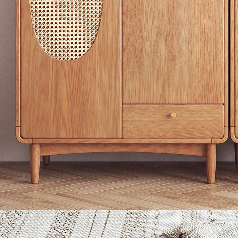 Tropical Cabinet with Hinged Door Pine Wood Storage Cabinet for Home