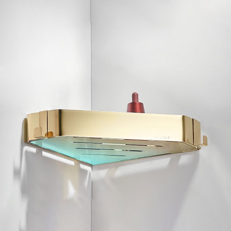 Modern 3-Piece Bath Hardware Set in Stainless Steel, Bath Shelf