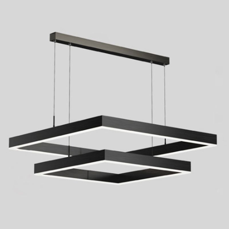 Simplicità Apparecchio di illuminazione a sospensione quadrata ACRILICA APPEGGIAMENTO APPEGGIAMENTO PER IL RISTORANTE