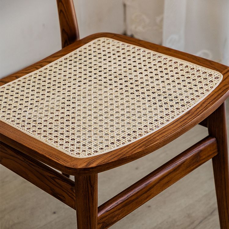 Contemporary Indoor Solid Wood Open Back Armless Dining Chair
