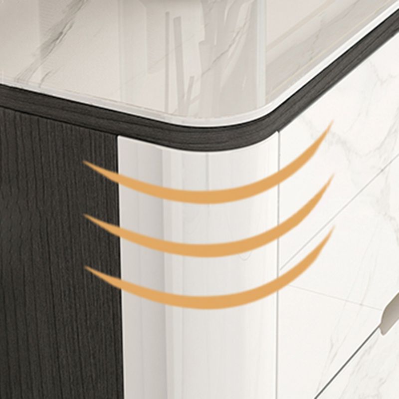 Stone Storage Chest Dresser Horizontal Storage Chest with 6 Drawers