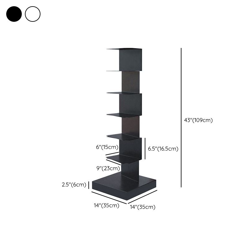 Modern Style Bookshelf Closed Back Standard Metal Bookcase for Study Room