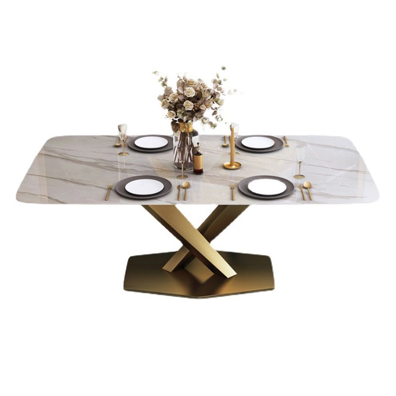 Glam Rectangle Table Set 1/2/5/6/7 Pieces Dining Set for Kitchen