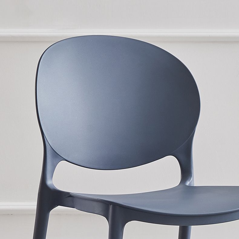 Modern Plastic Open Back Dining Side Chair 32"H Acrylic Dining Chair for Restaurant
