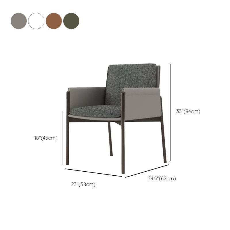 Industrial Upholstered Arm Chair Parsons Dining Room Dining Chair