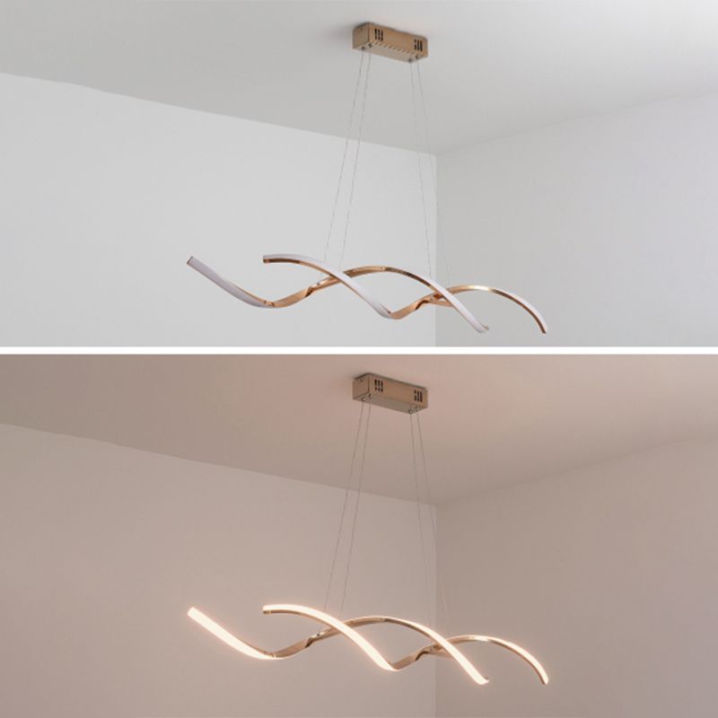 Lampada ad ondatura contemporanea lampada a sospensione in metallo Light per soggiorno