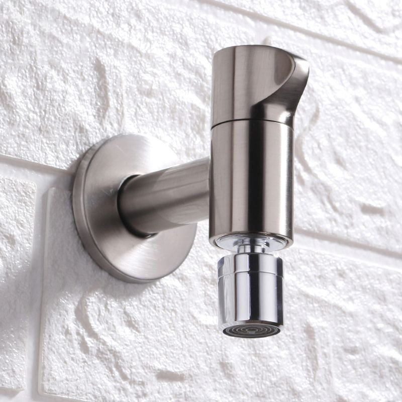 Contemporary Wall Mounted Bathroom Faucet Knob Handle Brass Faucet
