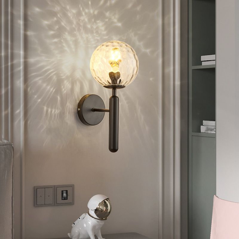 Sphere Shape Glass Sconce Light Modern Style Wall Sconce Lighting for Dining Room