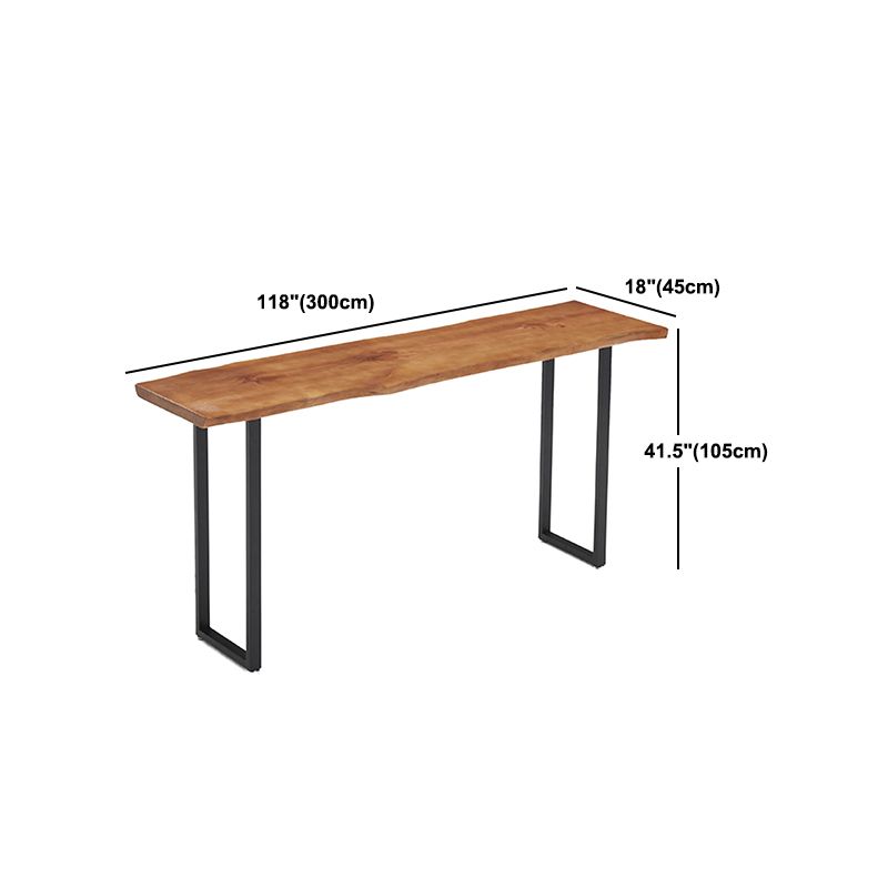 Industrial Rectangle Solid Wood Bar Table Set 1/5 Pieces Counter Table with Stools