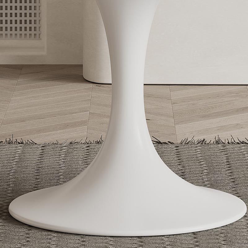 Table à manger ronde contemporaine en pierre, finition mate, Table tulipe pour la maison