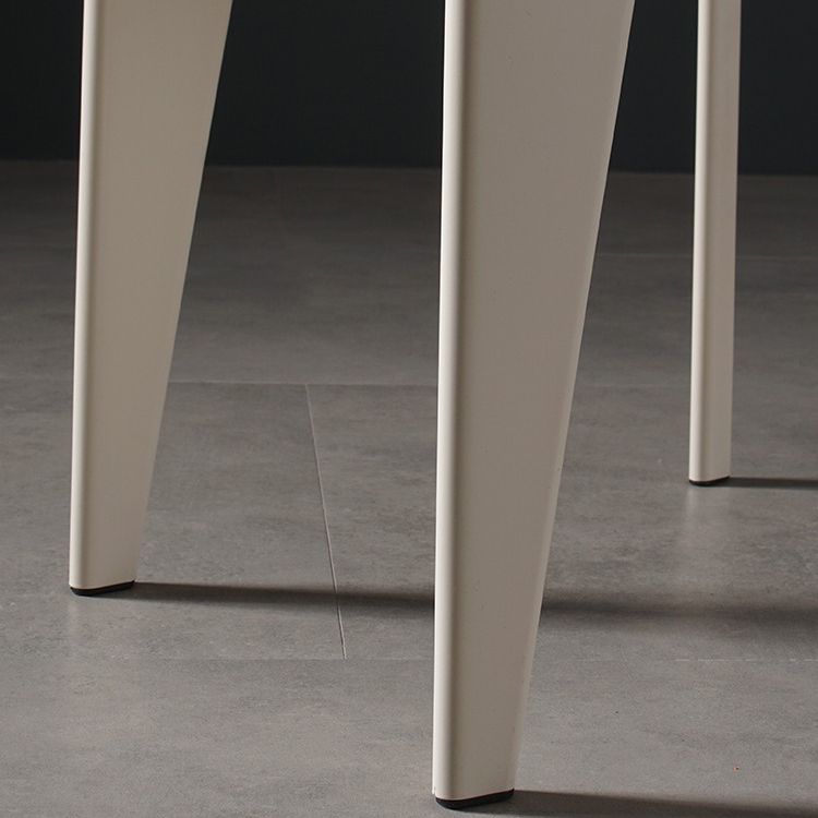 Zeitgenössischer Stil Esszimmerstühle Metall Armless Stuhl mit Holzbeinen