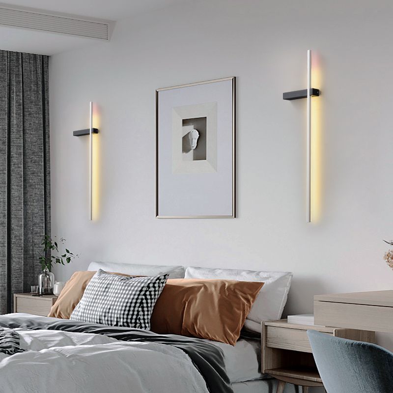 1 Light Metal Linear Wall Lighting Modern Style Wall Mounted Light Fixture
