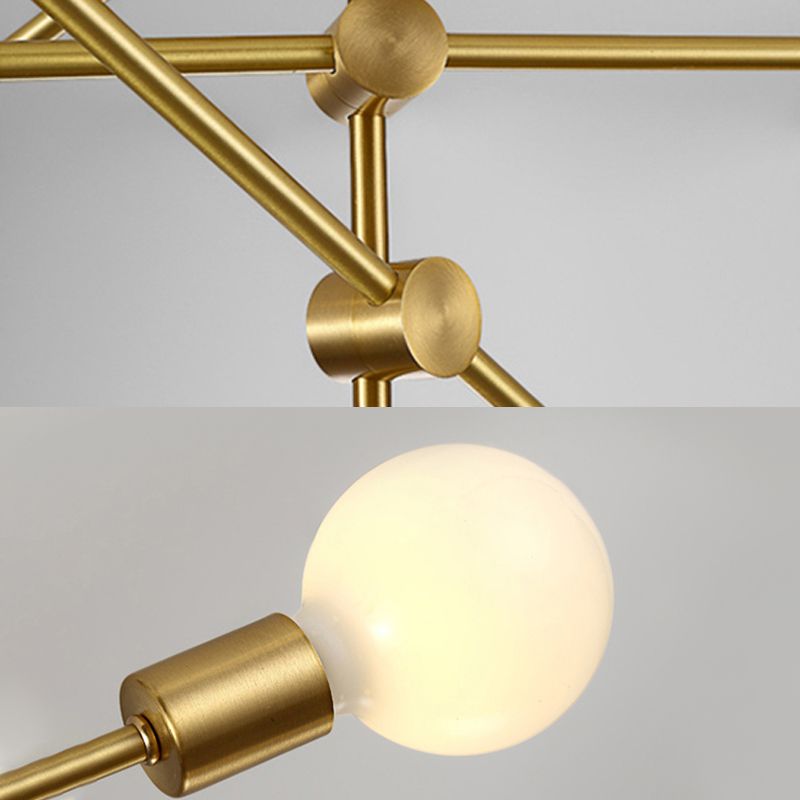 Moderne stijl metalen kroonluchter verlichtingsarmatuur multi -lights sputnik hangende plafondlampen