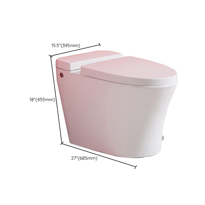 Contemporary Elongated Toilet Bowl Siphon Jet Flush Toilet with Seat for Bathroom