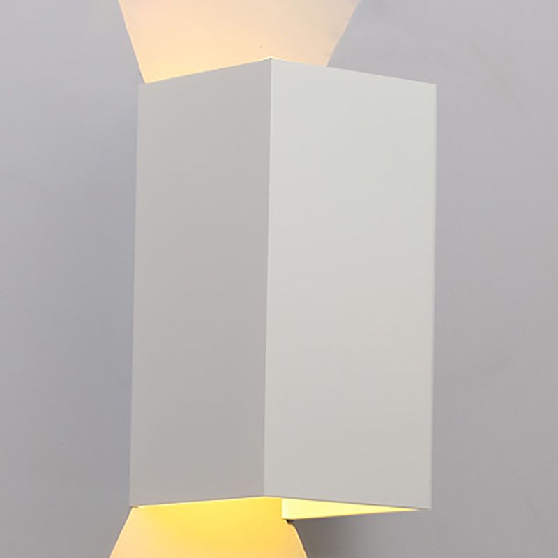 2 Lights Geometric Wall Washer Sconce Modern Style Metal Wall Lighting