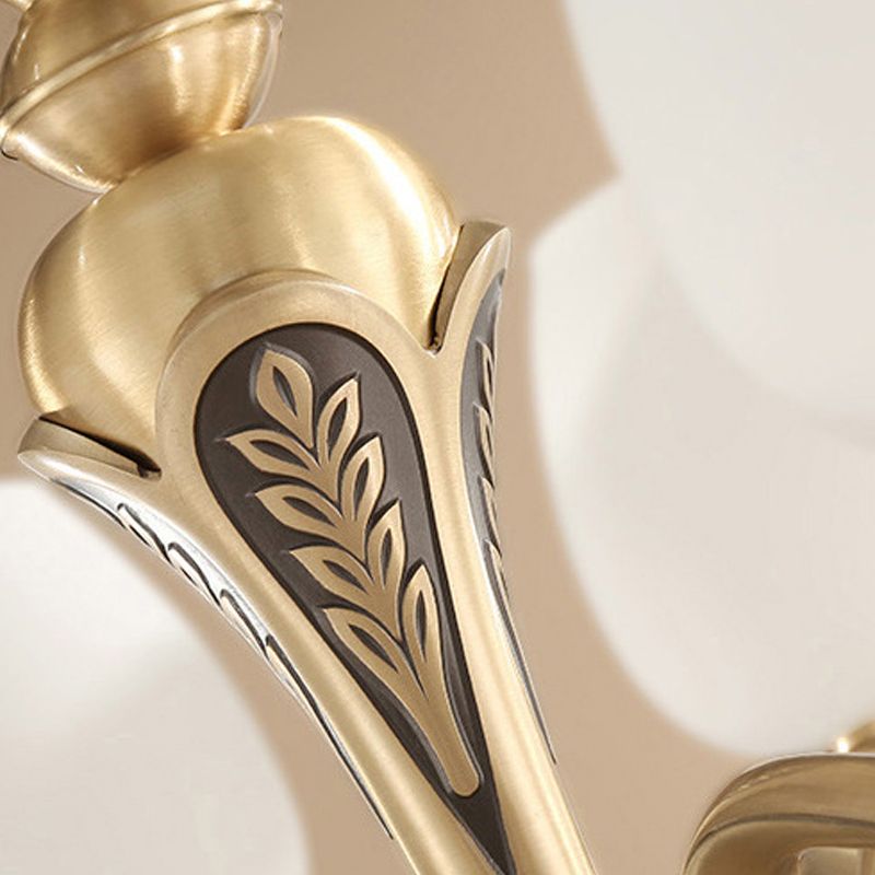 American Style Chandelier Gold Multi Head Glass Hanging Light for Restaurant