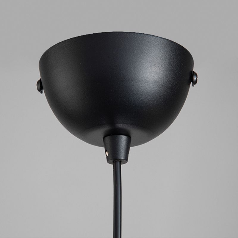 Pendentif intérieur minimaliste, éclairage pendentif en métal à LED noir à 1 lumière pour chambre à coucher